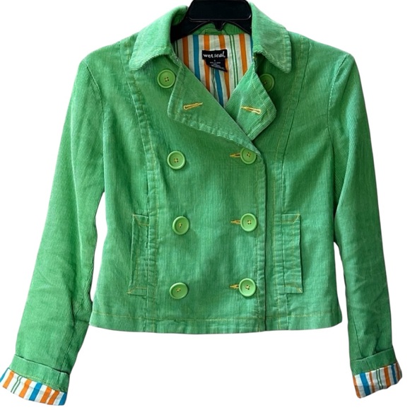Wet Seal Jackets & Blazers - Wet Seal Rare Vintage Y2K Long Sleeve Corduroy Jacket Pea Coat in Size Large